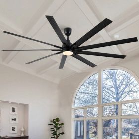 84 In Super Large Black Ceiling Fan with Remote Control