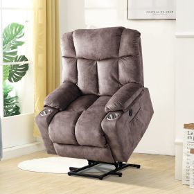 Power Lift Recliner Chair For Elderly, 3 Positions Reclining Chairs With 2 Cup Holders, Electric Sofa Recliner for Livingroom, Comfy Theater Recliner