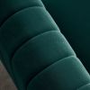 Contemporary Velvet Sofa Couch 84.25''W for Living Room, Green