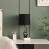 20.5" In Modern Reader Black Sitting A Gray Stack Of Books Polyresin Table Lamp