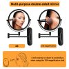 8 Inch Wall Mounted Makeup Vanity Mirror, Double Sided 1x/10x Magnifying Mirror, 360¬∞ Swivel with Extension Arm Bathroom Mirror