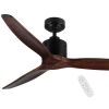 52 Antique Brown Ceiling Fan without Light with Remote Control