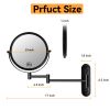 8 Inch Wall Mounted Makeup Vanity Mirror, Double Sided 1x/10x Magnifying Mirror, 360¬∞ Swivel with Extension Arm Bathroom Mirror