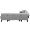 [VIDEO provided] [New] 108*85.5" Modern U Shape Sectional Sofa, 7 Seat Fabric Sectional Sofa Set with 3 Pillows Included for Living Room, Apartment, O