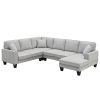 [VIDEO provided] [New] 108*85.5" Modern U Shape Sectional Sofa, 7 Seat Fabric Sectional Sofa Set with 3 Pillows Included for Living Room, Apartment, O