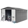 Metal garden sheds 10ftx8ft outdoor storage sheds Grey