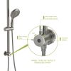 Shower set - 10 inch brushed round top spray shower and hand shower, round shower set with dual shower heads, Brushed Nickel