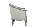 ACME Samael Chair w/Pillow, Gray Linen & Gray Oak Finish LV01163