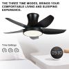 42 Inch Ceiling Fan with LED Lights(Black)