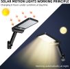 2 Pack Outdoor Solar Flood Lights Wireless 48 LED Waterproof Security Motion Sensor Light With 3 Modes