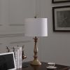 27.5" In Coastal Wood Effect Polyresin Table Lamp