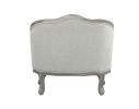 ACME Samael Chair w/Pillow, Gray Linen & Gray Oak Finish LV01163