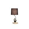 20.5" In Modern Reader Black Sitting A Gray Stack Of Books Polyresin Table Lamp