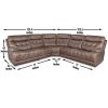 5-Piece Modular Reclining Sofa Sectional - Power Headrest, Power Footrest - Ultimate Relaxation and Customizable Configuration - Button Tufted Design