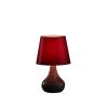 11" In Mosaic Red/Pink Glass Pattern Mini Polyresin Table Lamp