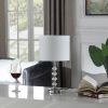 17.75" In Modern Kayli Crystal Cut Orb Chrome Metal Table Lamp