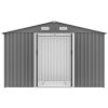 10X8 FT Outdoor Storage Shed, All Weather Metal Sheds with Metal Foundation & Lockable Doors, Tool Shed for Garden, Patio, Backyard, Lawn, Grey