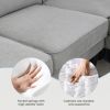 [VIDEO provided] [New] 108*85.5" Modern U Shape Sectional Sofa, 7 Seat Fabric Sectional Sofa Set with 3 Pillows Included for Living Room, Apartment, O