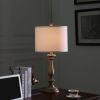 27.5" In Coastal Wood Effect Polyresin Table Lamp