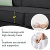 [VIDEO provided] 112*87" Sectional Sofa Couches Living Room Sets, 7 Seats Modular Sectional Sofa with Ottoman, L Shape Fabric Sofa Corner Couch Set wi