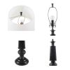 Black Faceted Table Lamp 24.25"H