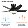 42 Inch Ceiling Fan with LED Lights(Black)