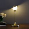 16-Inch Kelsey LED Brush Gold Exposed Shade Touch-On Table Lamp