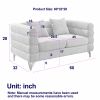 60 Inch Oversized 2 Seater Sectional Sofa, Living Room Comfort Fabric Sectional Sofa - Deep Seating Sectional Sofa, Soft Sitting with 2 Pillows for Li