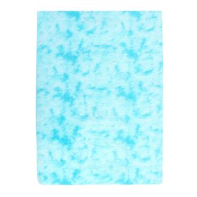 Area Rug Indoor Modern TieDying Soft Shaggy Floor Carpet for Living Room Bedroom 160x230cm Blue