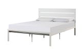 White Metal Frame Full Size Bed 1pc Casual Style Bedroom Furniture