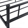 Metal Bed Frame Twin Size with Headboard and Footboard Single Platform Mattress Base,Metal Tube(twinsize, black) No Box Spring Needed