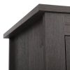 Set of 2 Nightstand, Bedside Furniture with X-Shaped Door, Bedroom End Table,Deep Gray XH