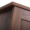 Set of 2 Nightstand, Bedside Furniture with X-Shaped Door, Bedroom End Table, Light Walnut