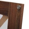 Set of 2 Nightstand, Bedside Furniture with X-Shaped Door, Bedroom End Table, Light Walnut