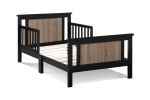 Connelly Reversible Panel Toddler Bed Black/Vintage Walnut