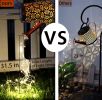 Solar Watering Can Lights Waterproof Outdoor Fairy Lartern Hanging Retro Metal Kettle Light For Walkway Patio Lawn