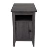 Nightstand for Bedroom Living Room, 1-Drawer Wooden End Table Bedside Table, Home&Kitchen Storage Cabinet - Cement Gray XH