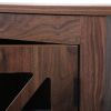 Set of 2 Nightstand, Bedside Furniture with X-Shaped Door, Bedroom End Table, Light Walnut