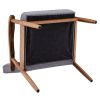 (75 x 69 x 84)cm Retro Modern Wooden Single Chair;  Grey Fabric  YJ