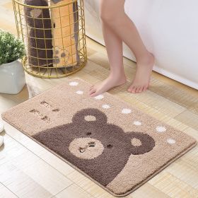 Cartoon Door Mat Suction Home Doorway Bathroom (Option: Happy Bear-48x 78cm)