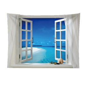 False Window Window Scenery Background Cloth (Option: Qinghe-150x200cm)