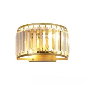 American Simple Crystal Wall Lamp (Option: Three Color Light-Golden)