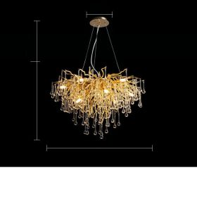 Postmodern Light Luxury Chandelier Water Drop Crystal Lamp Atmosphere (Option: 150C-9W light source)