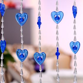 Household Plastic Crystal Acrylic Door Chain Decoration (Option: Transparent blue-90x130)