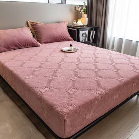 High Weight Milk Velvet Jacquard Bed Sheet (Option: Windsor Beancurd-180x200cm)