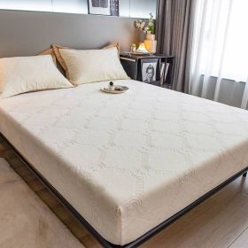 High Weight Milk Velvet Jacquard Bed Sheet (Option: Windsor Beige-150x200cm)