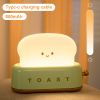 LED Creative Toast Night Light Bread Machine Lights Charging Dimming Toast Lamp Bedroom Children Timing Sleep Lamps Bedside Gift