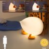 LED Pear Fruit Night Light Cute Rechargeable Dimming Touch Silicone 7 Color Table Lamp Bedroom Bedside Decor Gift Kid Boby Light