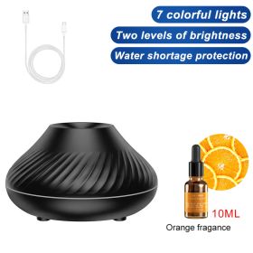 Air Humidifier Diffusers Essential Oil Diffuser USB Portable Humidifier Volcanic Flame Aroma Diffuser Essential Oil Lamp Bedroom (Color: black- cologne)