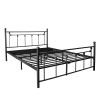 Metal Bed Frame with Headboard and Footboard